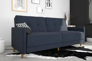 Andora sprung sofa bed in fabric navy blue