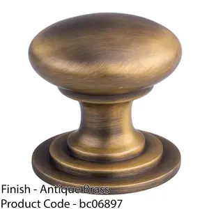 Victorian Tiered Door Knob - 38mm Antique Brass Cabinet Pull Handle Round Rose