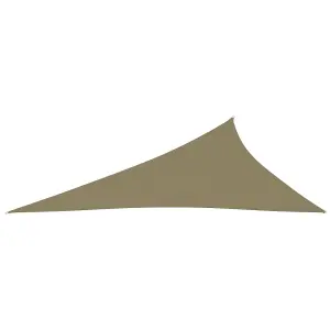 Berkfield Sunshade Sail Oxford Fabric Triangular 4x5x6.4 m Beige