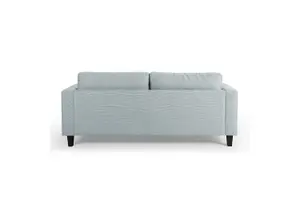 Dale 3 Seater Sofa, Pale Blue Linen Fabric