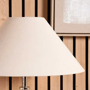 60cm Tapered Coolie Cotton Cream Lampshade for Table Lamps and Floor Lamps