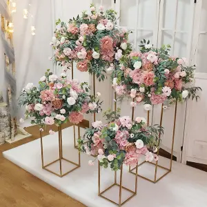 Rose Gold Tall Metal Floor Vase Flower Stand Wedding Centrepieces H 80cm