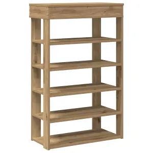 Berkfield Shoe Rack Artisan Oak 60x30x98 cm Engineered Wood