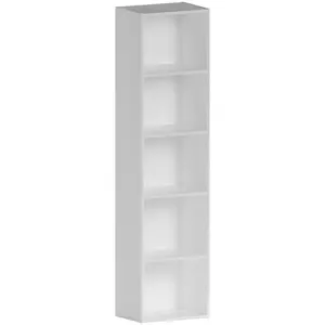 Gerardi Standard Bookcase White / 132 cm H x 32 cm W