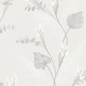 Holden Décor White Floral Embossed Wallpaper