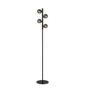 Lucide Tycho Retro Floor Lamp - 4xG9 - Black