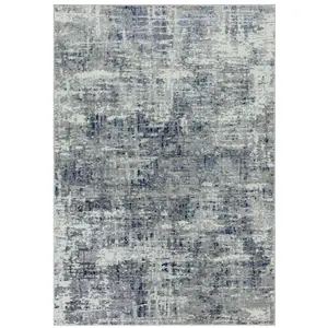 Abstract Blue Modern Abstract Easy to Clean Rug for Living Room Bedroom and Dining Room-120cm X 170cm