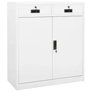 Berkfield Office Cabinet White 90x40x102 cm Steel