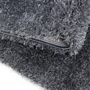 Abaseen 120x170cm Grey Cosy Shaggy Rug, Rectangular Extra Soft Touch 5cm Heavy Thick Pile, Modern Area Rug Livings & Bedroom