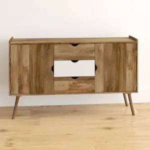 Rousseau 150cm Sideboard Brown/White