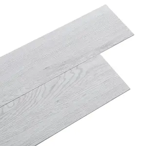 Set of 36 Grey Waterproof Wood Grain Self Adhesive PVC Laminate Flooring Planks, 5m² Pack