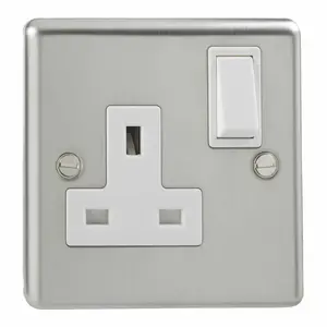 Stainless Steel 13A Single Gang Toggle Light Switch (Set of 10)