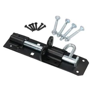 150mm Brenton Bolt Latch Sliding Lock Gate Shed Door Padbolt & Fixings