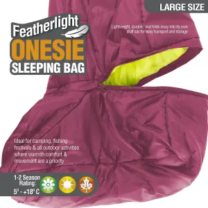 Wearable Sleeping Bag Berry Adults Large/XL Featherlite