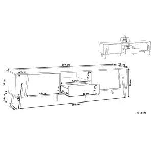 Beliani Modern TV Stand Light Grey BLACKPOOL