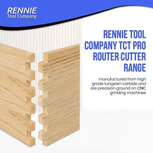 Rennie Tools - 2.5mm Cutting Diameter x 12mm Flute x 1/4" Shank TCT Tipped 2 Flute Straight Router Cutter Bit. 2.5mm Router Bit