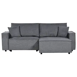 Corner Sofa KARILA Dark Grey Left Hand