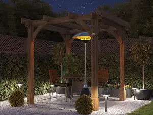 Dunster House Wooden Pergola Garden Plant Frame Furniture Kit Leviathan 2.5m x 2.5m