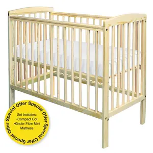 Sydney Mini Cot with Mattress Natural