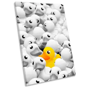 Yellow Rubber Duck Bathroom CANVAS WALL ART Portrait Print Picture (H)91cm x (W)61cm