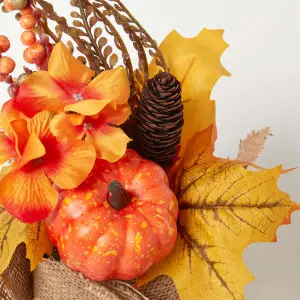 Homescapes Orange Autumn Deocration with Pumpkins