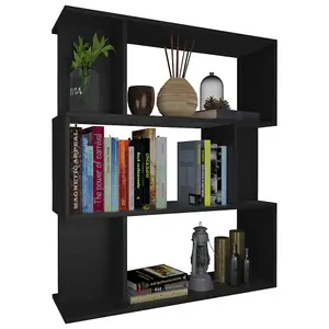 Berkfield Book Cabinet/Room Divider Black 80x24x96 cm Engineered Wood