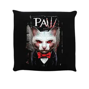 Horror Cats Paw Filled Cushion Black (One Size)