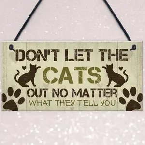 Red Ocean Funny Cat Signs And Plaques Cat Signs For Home Funny Cat Gift Pet Sign Home Decor Gift