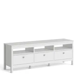 Madrid Tv-unit 3 drawers in White