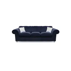 Windsor Midnight 3 Seater & 2 Seater Sofas - Silver Feet