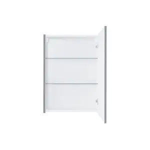 Grey Bathroom Mirror Cabinet Slimline Mirrored Unit Wall 500 Slim Cupboard Avir