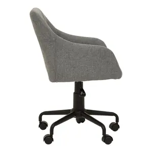 Interiors by Premier Brent Tufted Grey And Black Home Office Chair