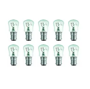 10 x Eveready 25W SBC B15 Clear Pygmy Light Bulbs