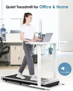 Motorized Treadmill Speed 1-6KM/H,Space Saving Treadmill for Home and Office-Grey