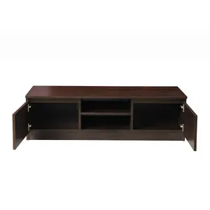 Modern TV Unit 120cm Media Cabinet 2 Doors + Shelf Wenge Turin