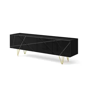 Space TV Cabinet in Black W180cm x H56cm x D42cm