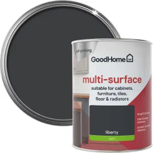 GoodHome Durable Liberty Satin Multi-surface paint, 750ml