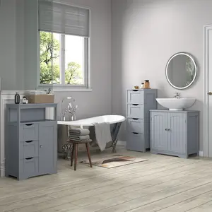 Abiramy 580mm Single Bathroom Vanity with Basin Grey