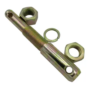 Cat 1-2 Tractor Implement Mounting Pin Lower Link with 2 Nuts (1" UNF Thread Trailer Linkage)