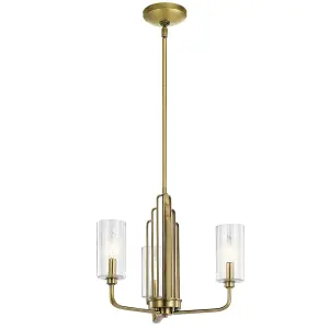 Luminosa Kichler Kimrose Multi Arm Pendant Ceiling Light Brushed Natural Brass