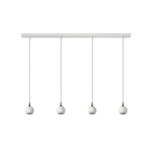 Lucide Favori Modern Bar Pendant Light - 4xGU10 - White