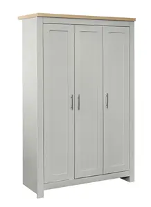 Birlea Highgate 3 Door Wardrobe Grey & Oak