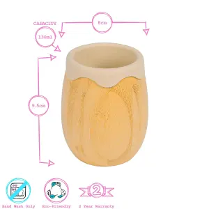 Tiny Dining 4pc Dinosaur Bamboo Suction Baby Feeding Set - Beige