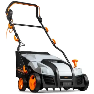 VonHaus Lawn Scarifier, Aerator & Grass Rake Electric 1800W, Dethatch/Rake Grass, Aerates Soil, 55L Box, 10m Cable, 5 Heights