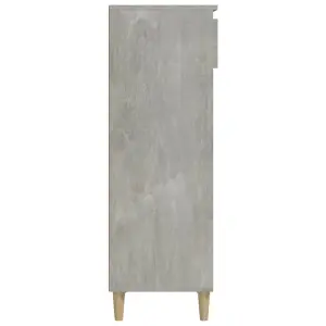 Berkfield Shoe Cabinet Concrete Grey 40x36x105 cm Engineered Wood