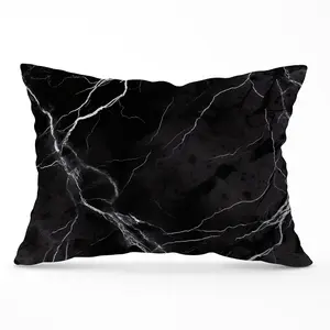 Black Marble Pattern Cushions 33cm x 48cm