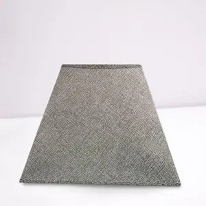 12" Empire Square Linen Lampshade - Grey