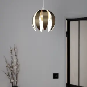 GoodHome Pleiones Brass effect Petal Light shade (D)27cm