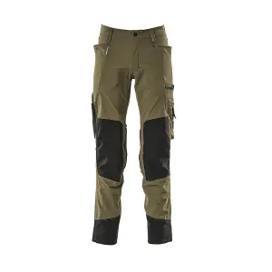 Mascot Advanced Stretch Trousers with Kneepad Pockets - Moss Green   (28.5) (Leg Length - Short)