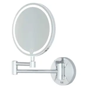 RAK Demeter 258x319mm Chrome Round Touch Sensor Illuminated Mirror IP44